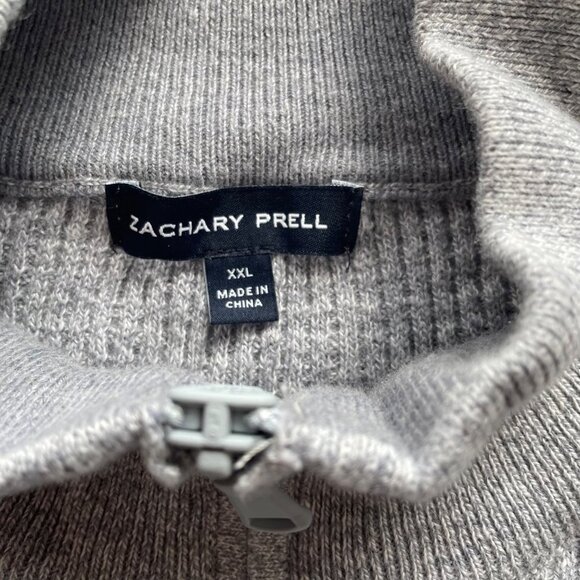 Zachary Prell Mens Higgins Pullover Sweater Size XXL Cotton Cashmere Quarter Zip - Picture 5 of 7